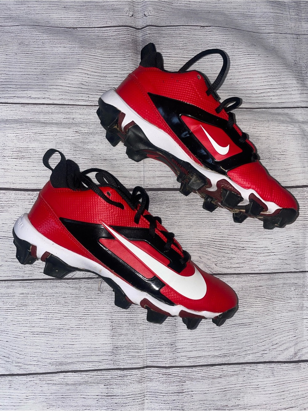 Nike Alpha Menace 4 Shark Football Cleats Kids Red/White